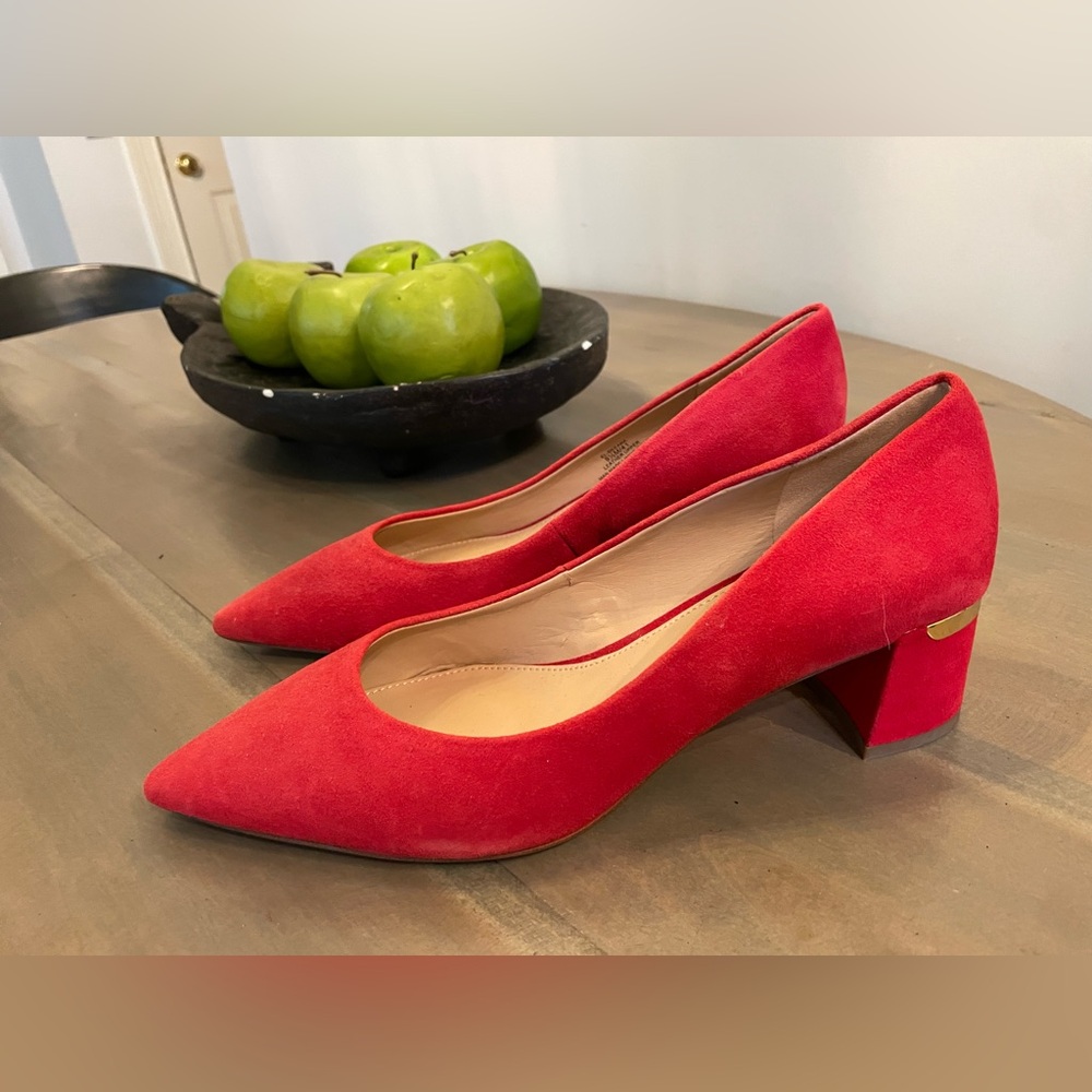 Essex Lane Red Suede Heels